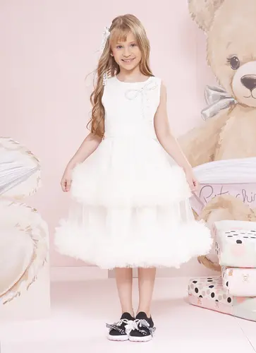 VESTIDO FESTA SAIA TULE FRUFRU PITUCHINHUS 30718