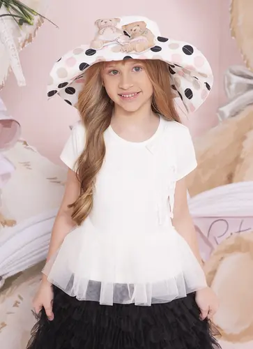 BLUSA COTTON BABADO TULE PITUCHINHUS 30748