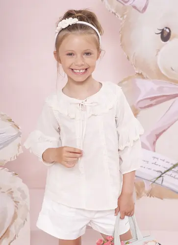 BLUSA BATA ALGODÃO BRODERI PITUCHINHUS 30772