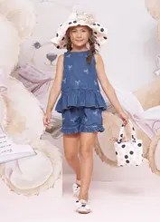 SHORT JEANS FINO LAÇINHOS PITUCHINHUS 30789