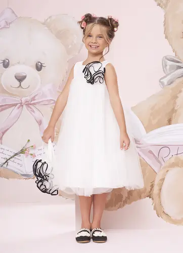 VESTIDO TULE MAXI FLOR BICOLOR PITUCHINHUS 30828