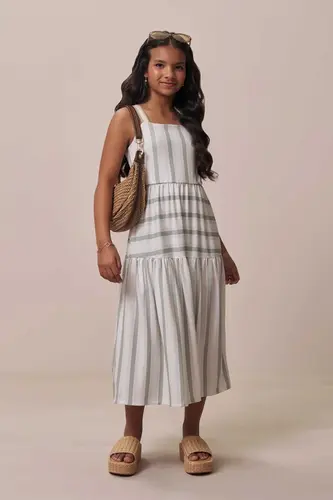 VESTIDO MIDI EM MALHA LISTRADO VIC VICKY 94428