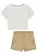 CONJUNTO BLUSA BOXY E SHORT SARJA COM ELASTANO VIC VICKY 95924