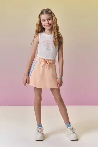 CONJUNTO REGATA COTTON E SHORTS SAIA MOLETOM VIC VICKY 96861
