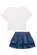 CONJUNTO BLUSA COTTON E SAIA JEANS COM ELASTANO VIC VICKY 96905