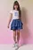 CONJUNTO BLUSA COTTON E SAIA JEANS COM ELASTANO VIC VICKY 96905