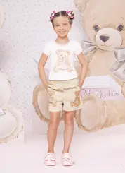 SHORT SARJA BABADO URSINHOS CRISTAL PITUCHINHUS  30720