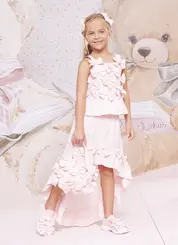 SAIA SHORT CONCEITO MULLET BABADO E LAÇOS PITUCHINHUS 30731