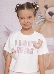 BLUSA COTTON I LOVE BEAR URSINHOS PITUCHINHUS 30808