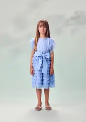VESTIDO BABADOS TULE ANIMÊ N5972