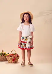 CONJUNTO BLUSA E SAIA ANIMÊ N6087