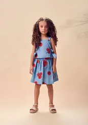 CONJUNTO BATA E SAIA BORDADO TOMATES ANIMÊ N6030