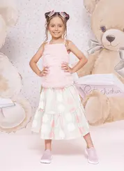 SAIA SHORT MIDI ALGODÃO EST MAXI POÁ PITUCHINHUS 30782