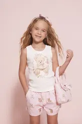 CONJUNTO REGATA RIB E SHORT ALGODÃO PITUCHINHUS 30845