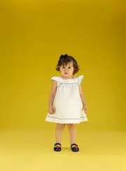 VESTIDO COM VIÉS LISTRADO NA MANGA PRECOCE BVT6075