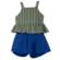 CONJUNTO BLUSA ALÇA COM ELÁSTICO E SHORT SAIA ESTAMPADO PRECOCE LCJ6201