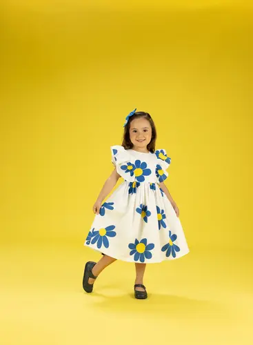 VESTIDO BABADOS DECOTE NAS COSTAS PRECOCE MVT6114