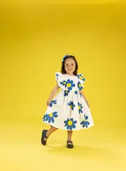VESTIDO BABADOS DECOTE NAS COSTAS PRECOCE MVT6114