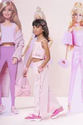 CALÇA RETA ALGODÃO LAÇOS LATERAL PATCHE BARBIE PITUCHINHUS 40332