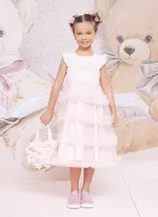 VESTIDO FESTA LAÇO BORDADO PITUCHINHUS 30705