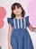 VESTIDO JEANS FINO RENDINHAS PITUCHINHUS 30965