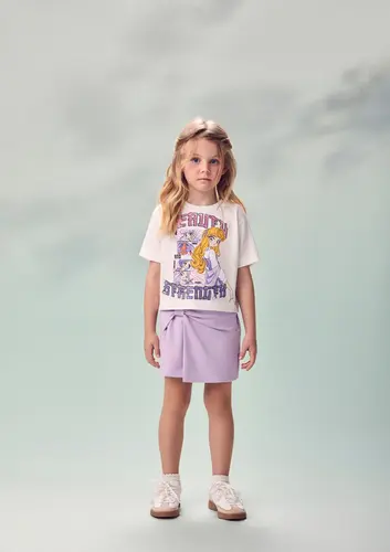 CONJUNTO BLUSA PRINCESAS E SAIA SHORTS ANIMÊ N5897