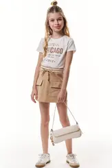 CONJUNTO BLUSA MC E SHORT SAIA VIC VICKY 95956
