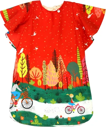 VESTIDO FEMININO EVASE MG GODE ESTAMPADO PRECOCE - LVT2738