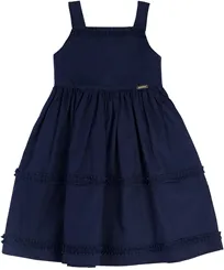 VESTIDO MINI FEMININO FRUFRU LISO MARINHO PRECOCE - MVT2677