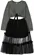 CONJUNTO CROPPED E SAIA MIDI DE TULE BRANCO E PRETO PRECOCE - LCJ2733