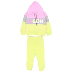 CONJUNTO CASACO/CALÇA MOLETINHO POAH NOAH - 45640 NEON ROSA/