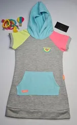 VESTIDO MOLETINHO C/CAPUZ RAINBOW POAH NOAH - 45543 NEON/